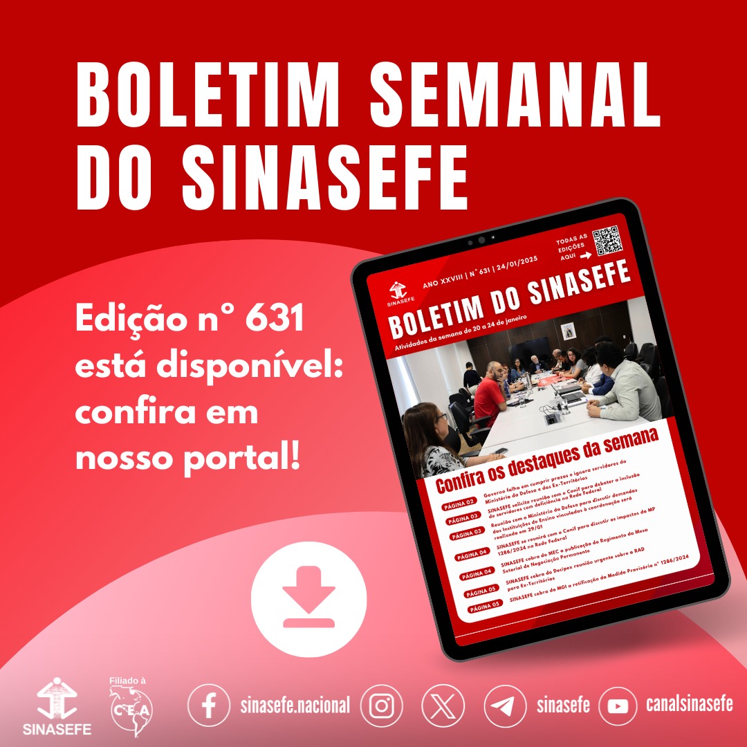 Boletim Semanal 631 está disponível, confira a publicação