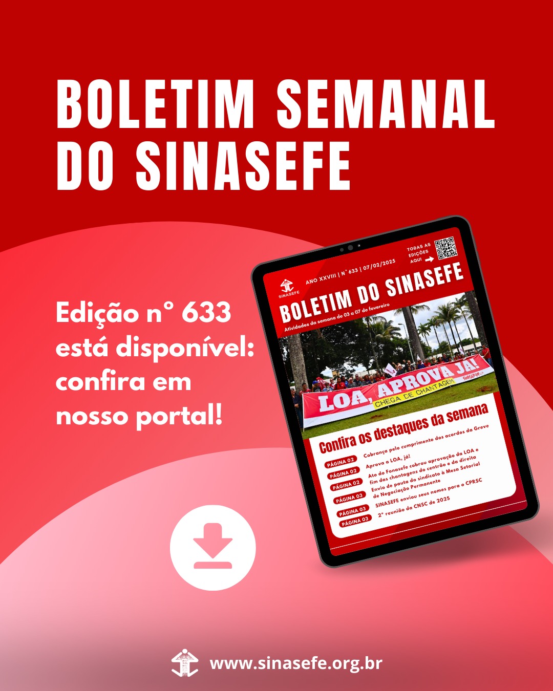 SINASEFE Nacional | Boletim Semanal 633