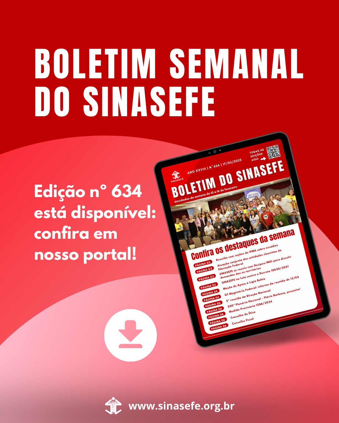 SINASEFE Nacional | Boletim Semanal 634